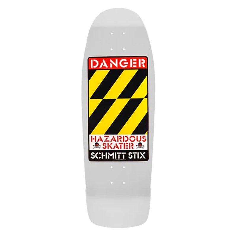 Schmitt Stix 10.125" x 30.5" Danger (WHITE DIP) Skateboard Deck