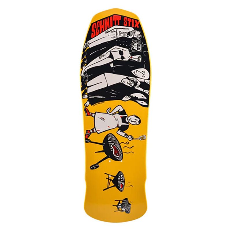 Schmitt Stix 10.125" x 30.625" Joe Lopes BBQ YELLOW DIP Skateboard Deck