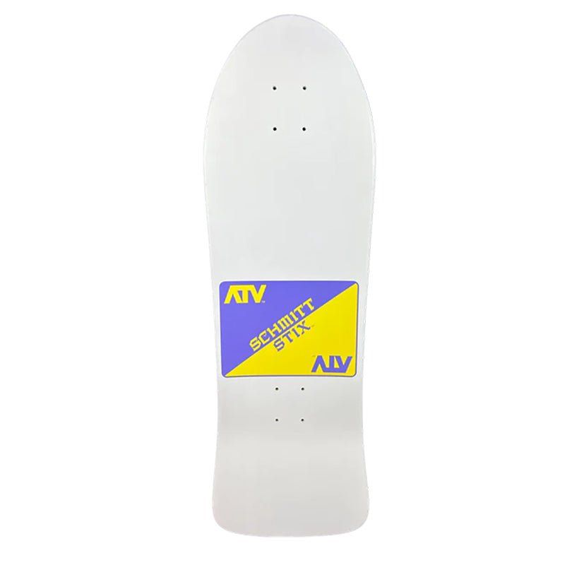 Schmitt Stix 9-3/8" x 30.25" WB 15.5" (WHITE DIP) ATV Skateboard Deck