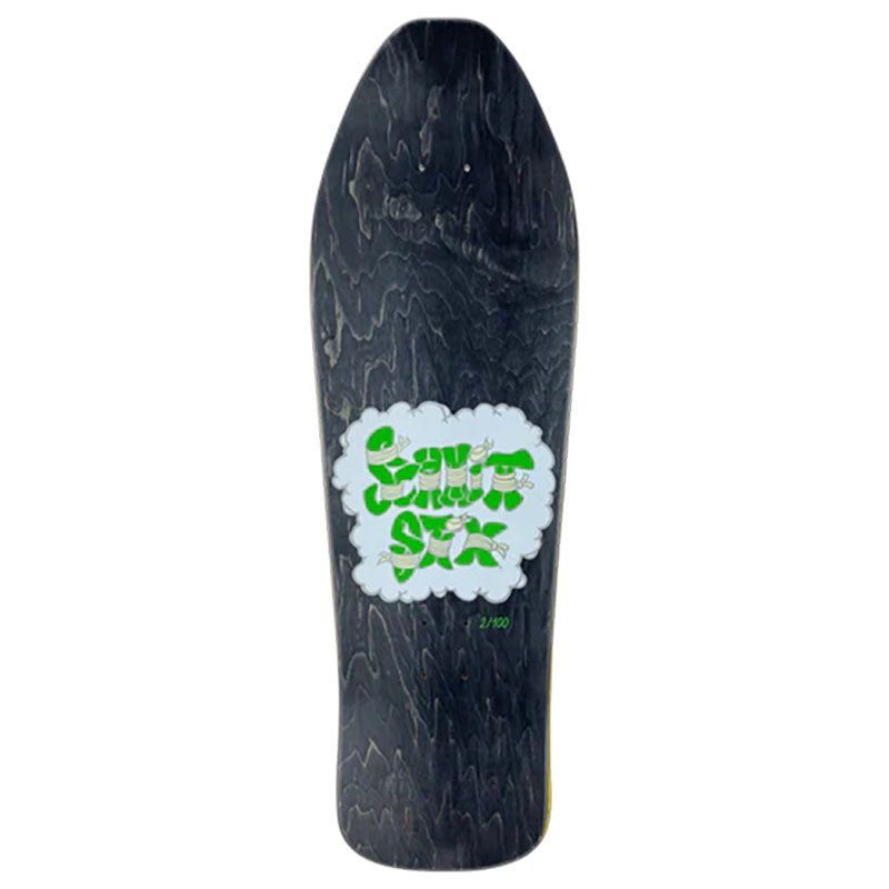 Schmitt Stix 9.5" x 30.5" Allen Midgett Magic Train BLACK STAIN Skateboard Deck