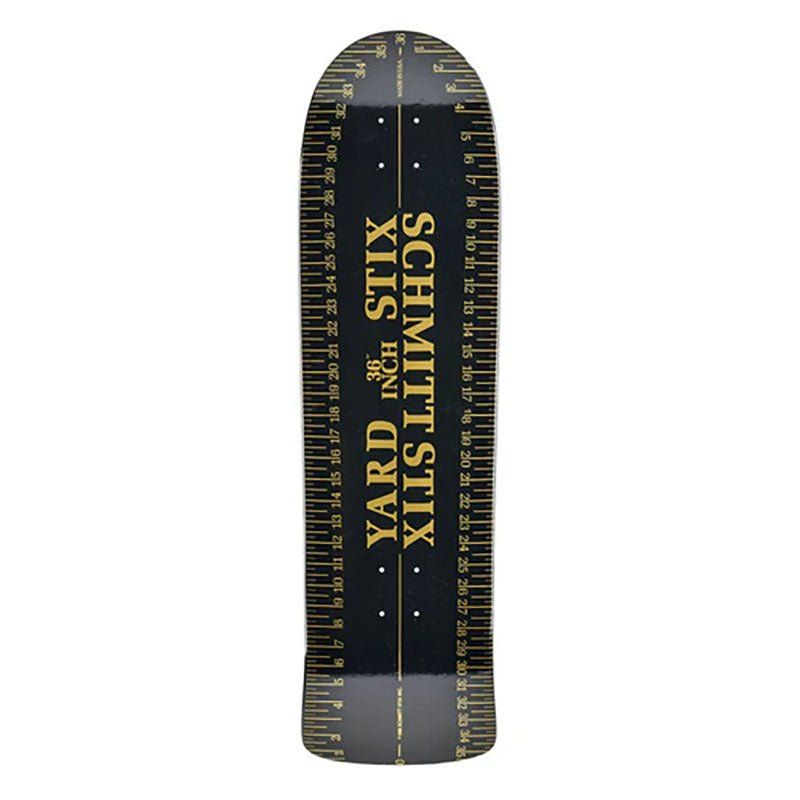 Schmitt Stix 9.625" x 36" Yard Stick BLACK Re-Issue Skateboard Deck