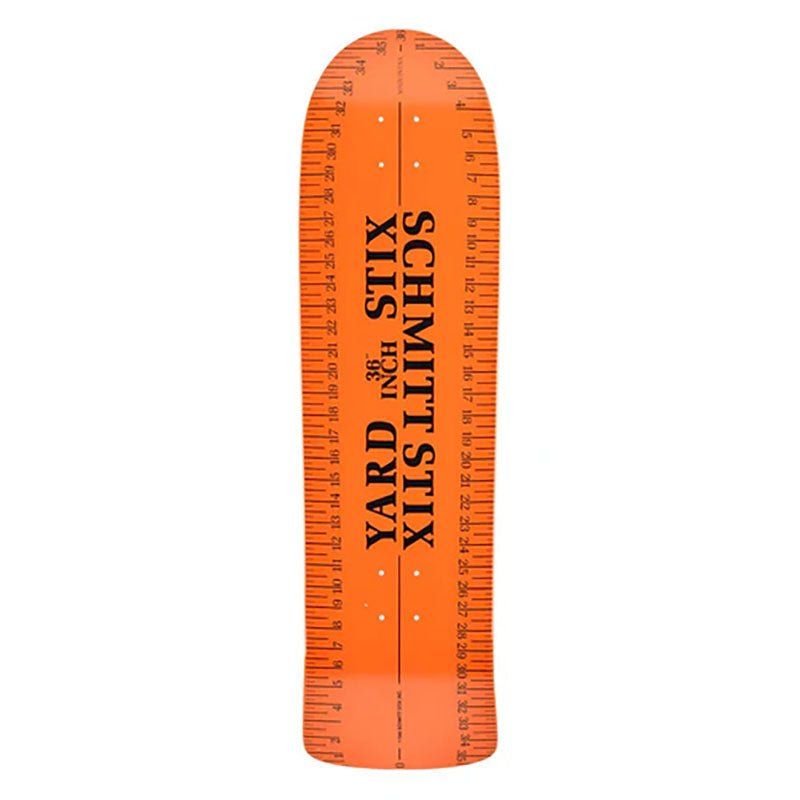 Schmitt Stix 9.625" x 36"Yard Stick ORANGE Re-Issue Skateboard Deck