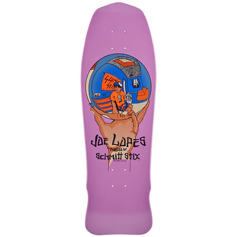 Schmitt Stix 9.875"x 31" Joe Lopes Crystal Ball PURPLE DIP Skateboard Deck