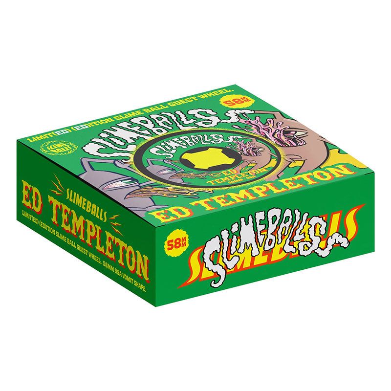 Slime Balls 58mm 99a Ed Templeton Vomits Black Skateboard Wheels 4pk