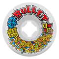 Slime Balls 60mm 97a Bullet Riot Vomits White Skateboard Wheels 4pk