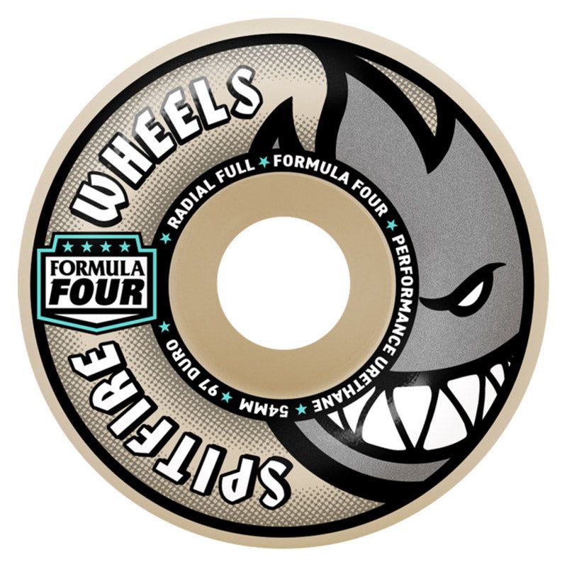 Spitfire F4 54mm 97a RADIAL FULL NATURAL Skateboard Wheels 4pk