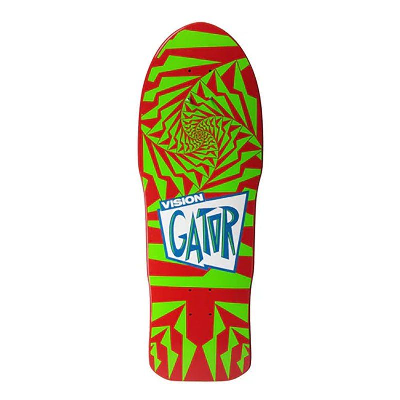 Vision 10.25" x 29.75" Gator II Red/Green Skateboard Deck
