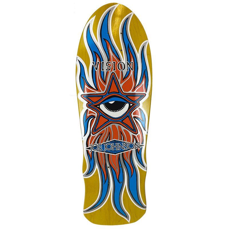 Vision 10.25" x 30" Joe Johnson Star Eye Yellow Stain Skateboard Deck