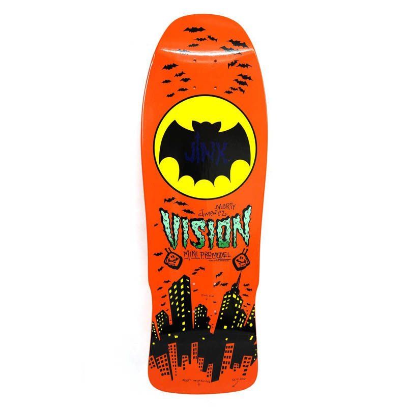 Vision 10"x 30.25" Jinx Mini Pro Model Modern Concave (ORANGE DIP) Skateboard Deck