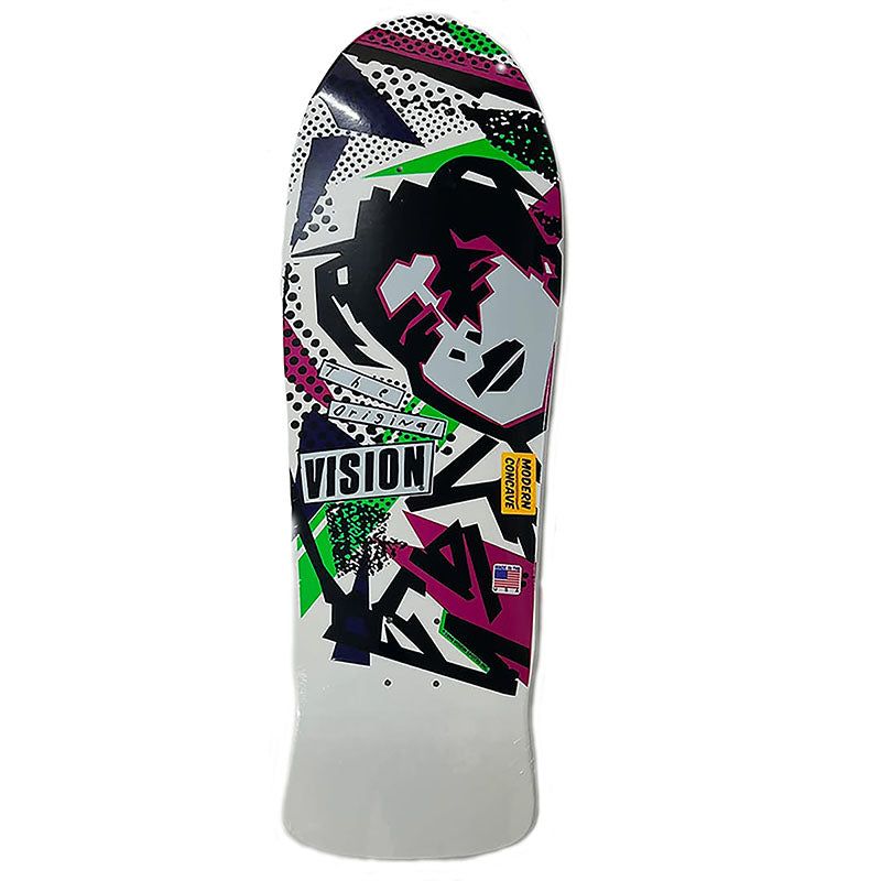 Vision 10" x 30.25" MG Modern Concave WHITE DIP Skateboard Deck