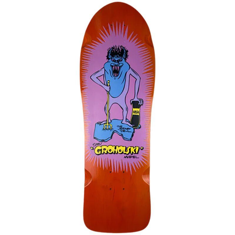 Vision 9.5" x 29.5" ORANGE STAIN Groholski Jersey Devil Skateboard Deck