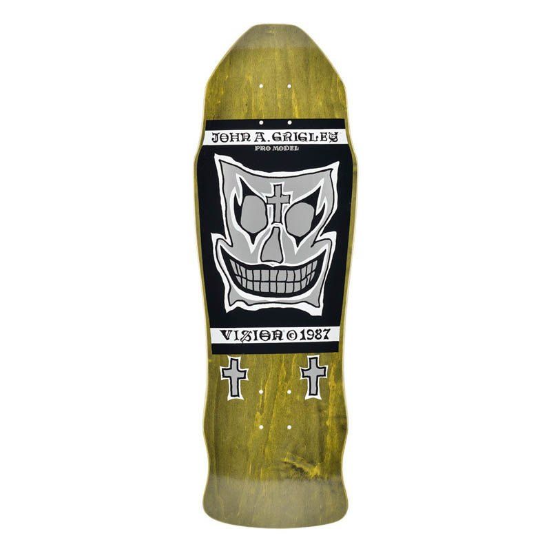 Vision 9.5" x 30" Grigley I  (ARMY GREEN STAIN) Skateboard Deck