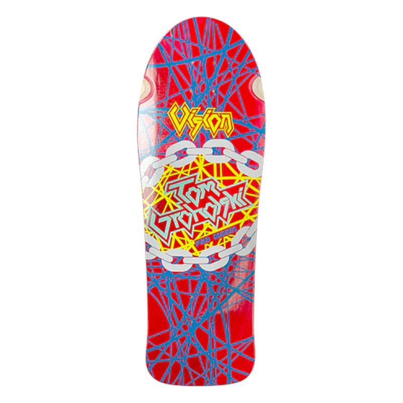 Vision  9.75" x 29.75" Groholski Heavy Metal (RED STAIN) Skateboard Deck